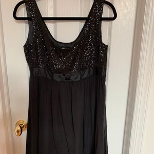 Betsey Johnson Evening Black Sequin Cocktail Dress